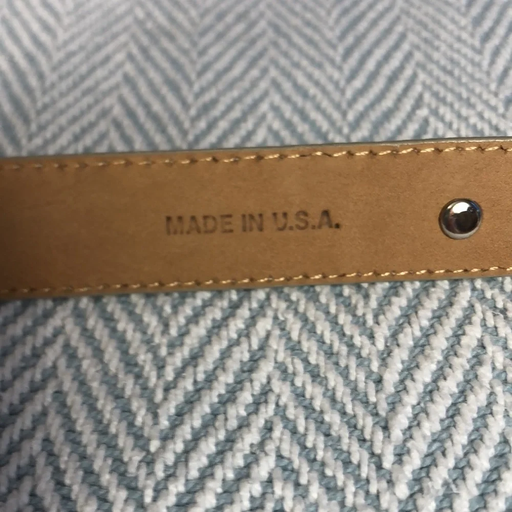 Shiny Metal Hearts ❤️ Belt 33 3/4” long tan colors Vintage